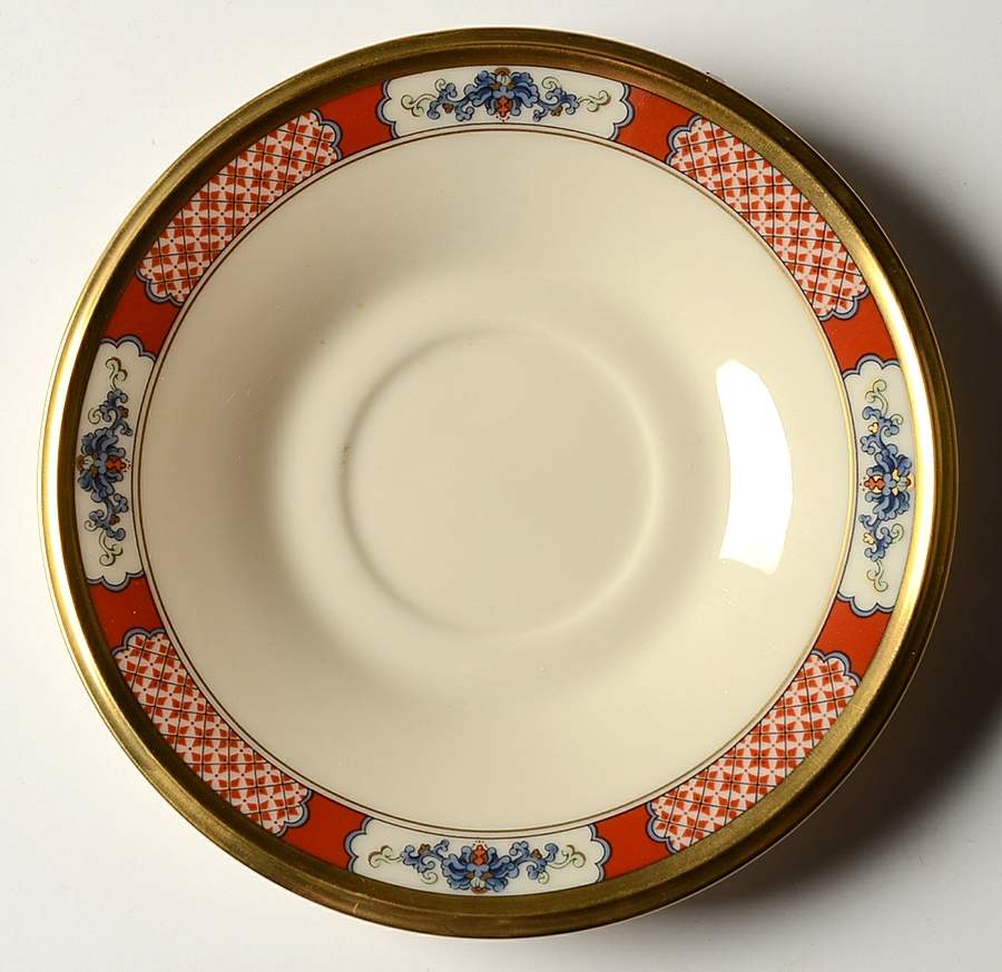 Red Lacquer Saucer by Lenox-1
