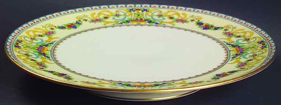 Renaissance Large Footed Sandwich Plate by Lenox-1