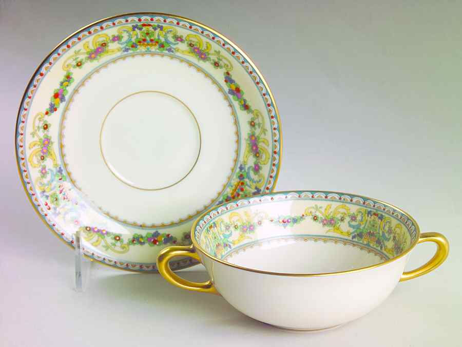 Renaissance Flat Cream Soup Bowl & Saucer Set by Lenox-1