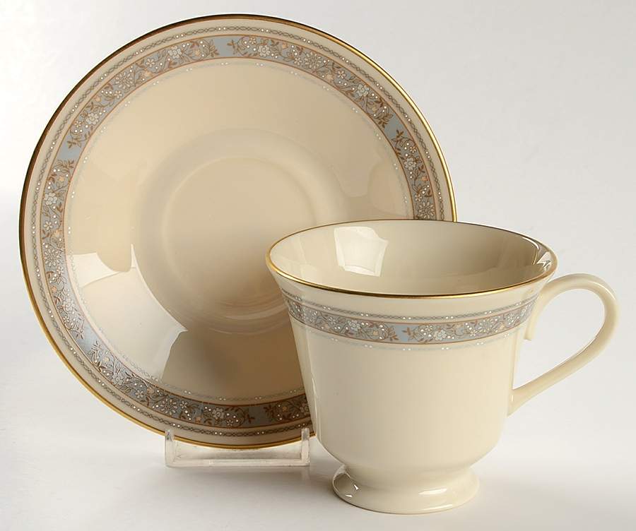 Rendezvous Footed Cup & Saucer Set by Lenox-1