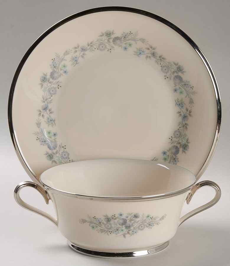 Repertoire Footed Cream Soup & Dessert Plate/Saucer Set by Lenox-1