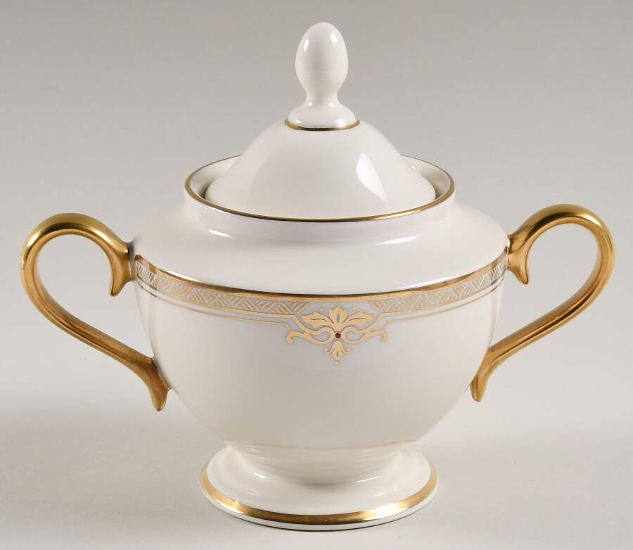 Republic 1999 Shape Sugar Bowl & Lid by Lenox-1