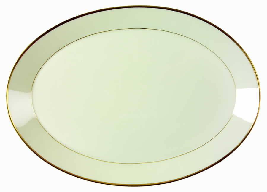 Reverie (Gold Trim) 15" Oval Serving Platter by Lenox-1
