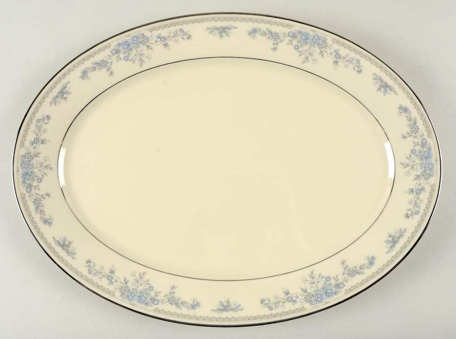 Reverie (Platinum Trim) 16" Oval Serving Platter by Lenox-1
