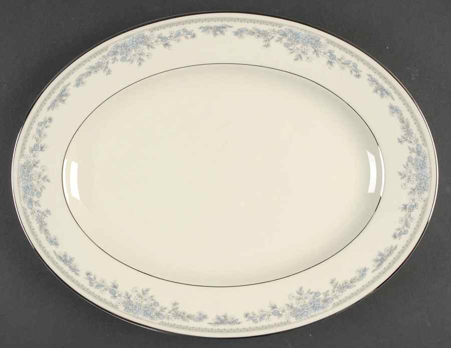 Reverie (Platinum Trim) 13" Oval Serving Platter by Lenox-1