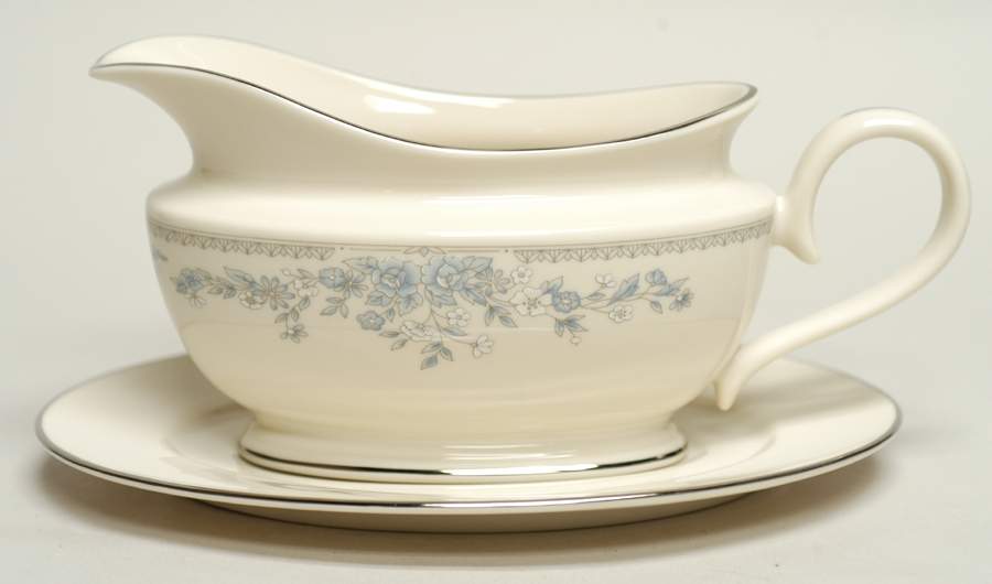 Reverie (Platinum Trim) Gravy Boat & Underplate by Lenox-1