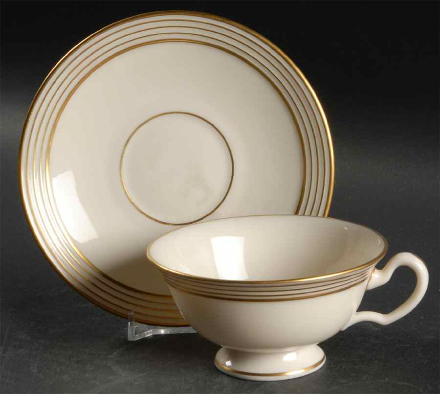 Rhapsody Footed Cup & Saucer Set by Lenox-1