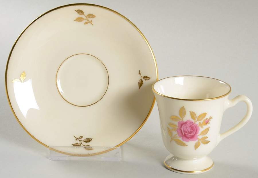 Rhodora Footed Demitasse Cup & Saucer Set by Lenox-1