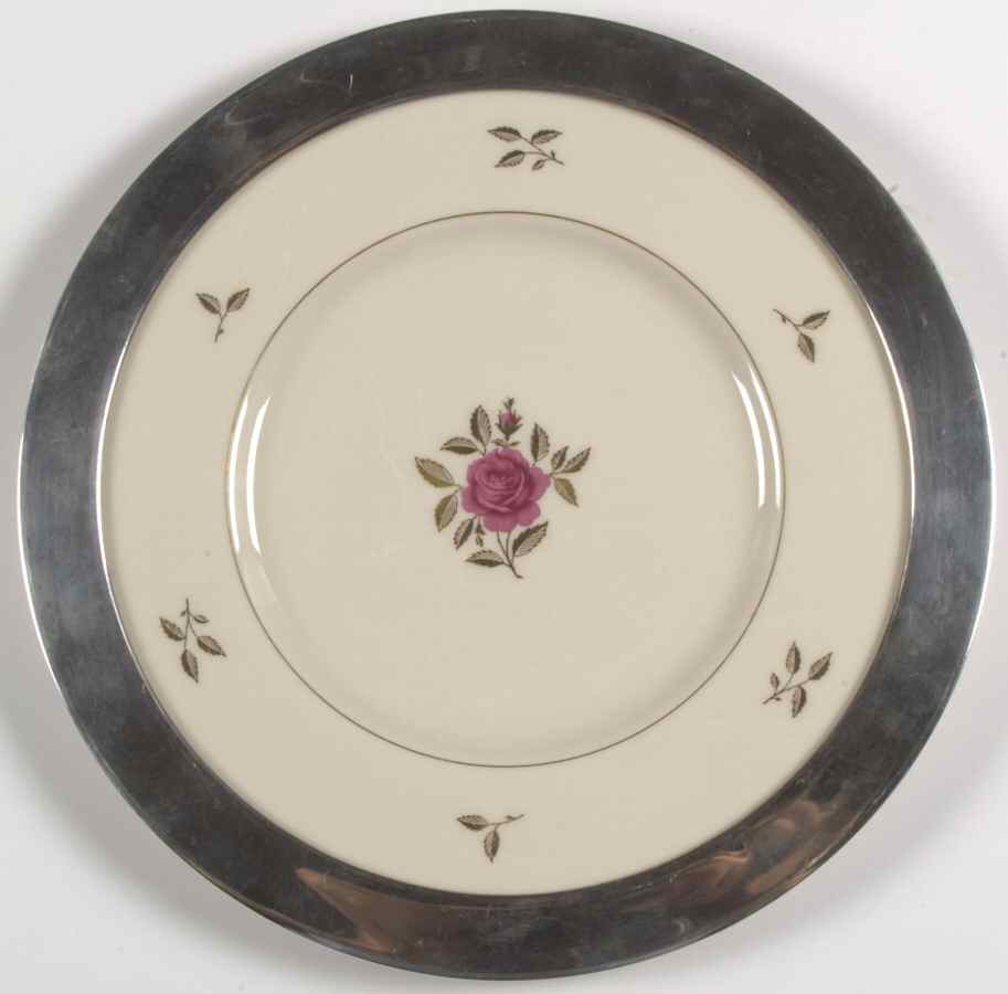 Rhodora Sterling Rim Dinner Plate by Lenox-1