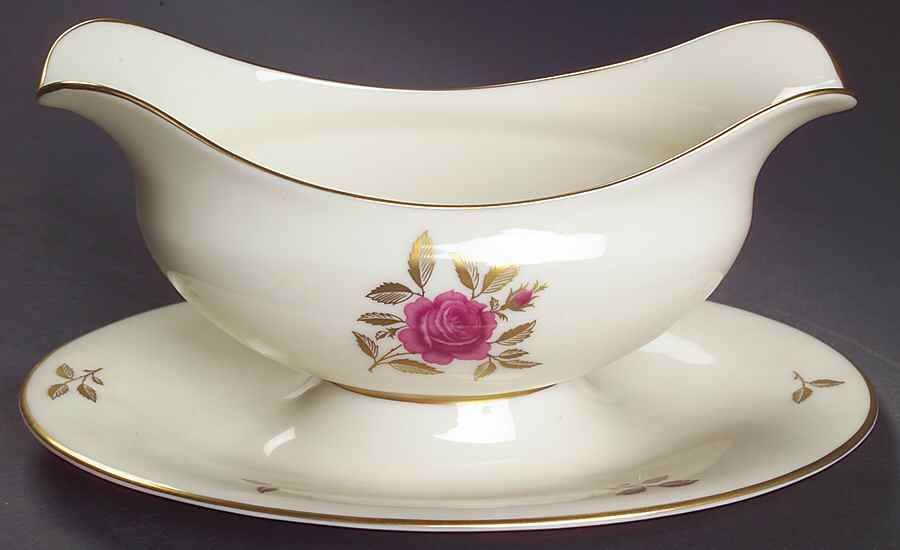 Rhodora Gravy Boat with Attached Underplate by Lenox-1