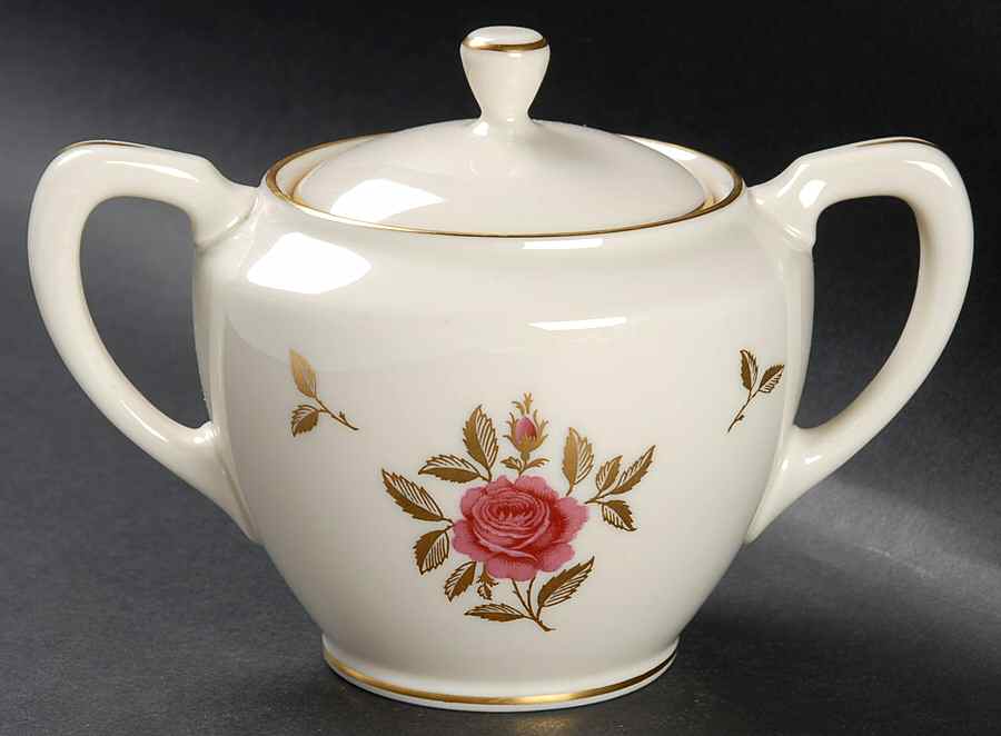 Rhodora Shape 1962 Sugar Bowl & Lid by Lenox-1