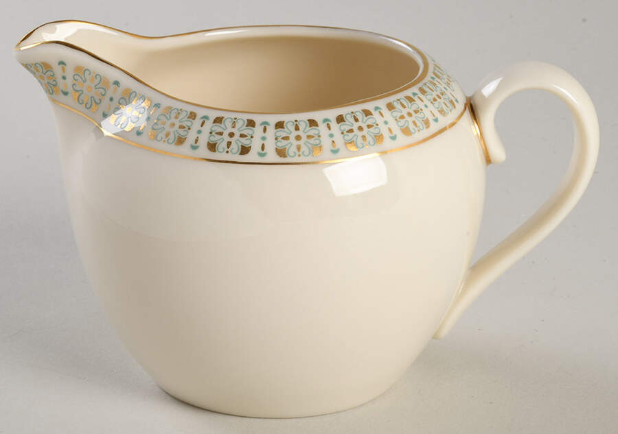 Rhythm (Turquoise & Gold) Creamer by Lenox-1