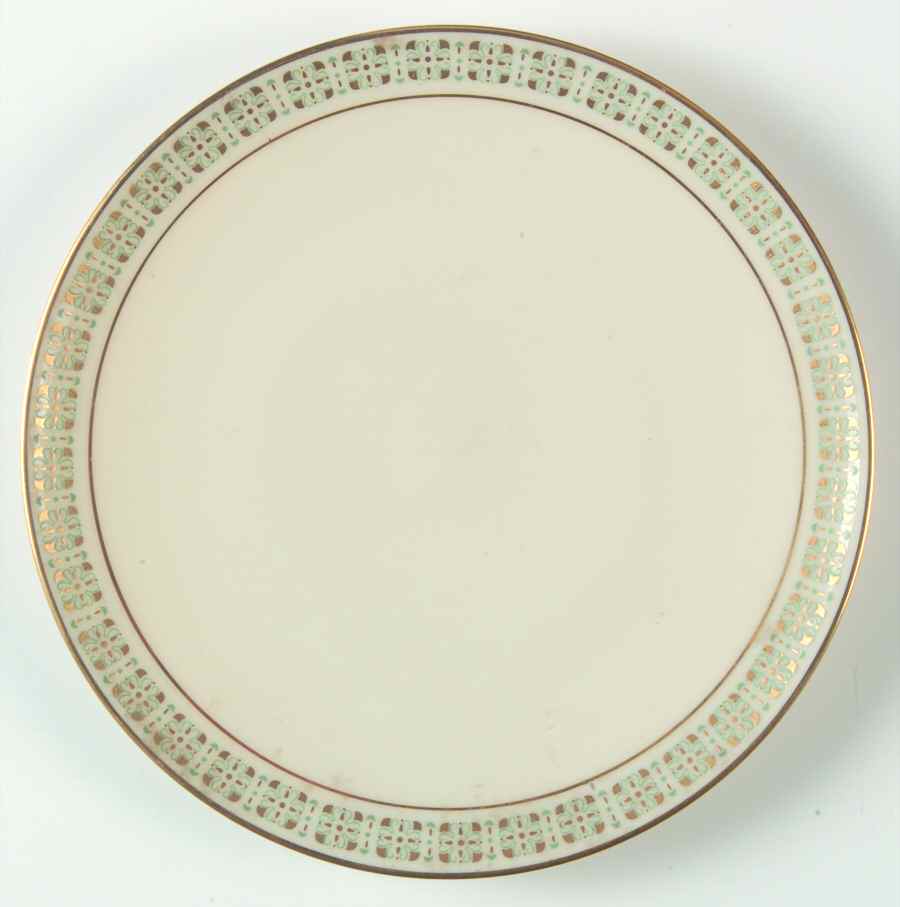 Rhythm (Turquoise & Gold) Bread & Butter Plate by Lenox-1
