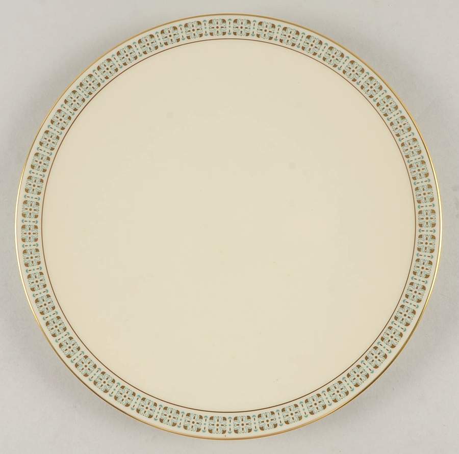 Rhythm (Turquoise & Gold) Dinner Plate by Lenox-1
