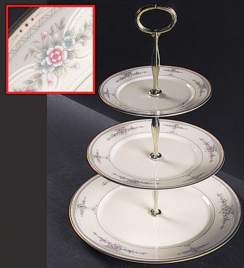 Riverdale 13 7/8"-14 1/4" 3-Tiered Serving Tray(DP,SP,BB) HC by Lenox-1