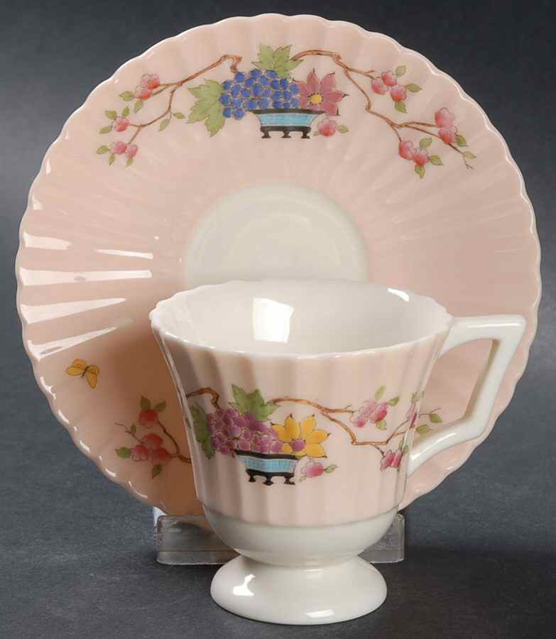Romance Footed Demitasse Cup & Saucer Set by Lenox-1