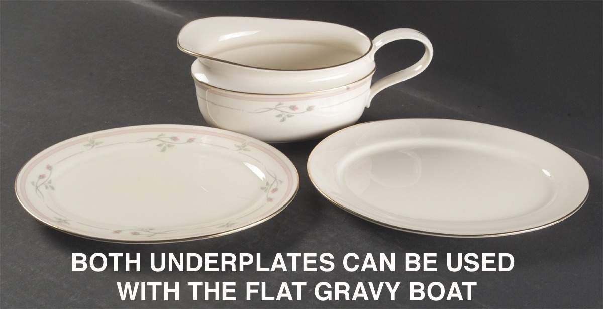Rose Manor Pink Underplate for 1999 Shape Gravy Boat by Lenox-1