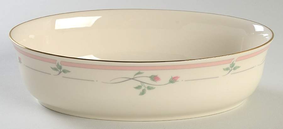 Rose Manor Pink 9" Oval Vegetable Bowl by Lenox-1