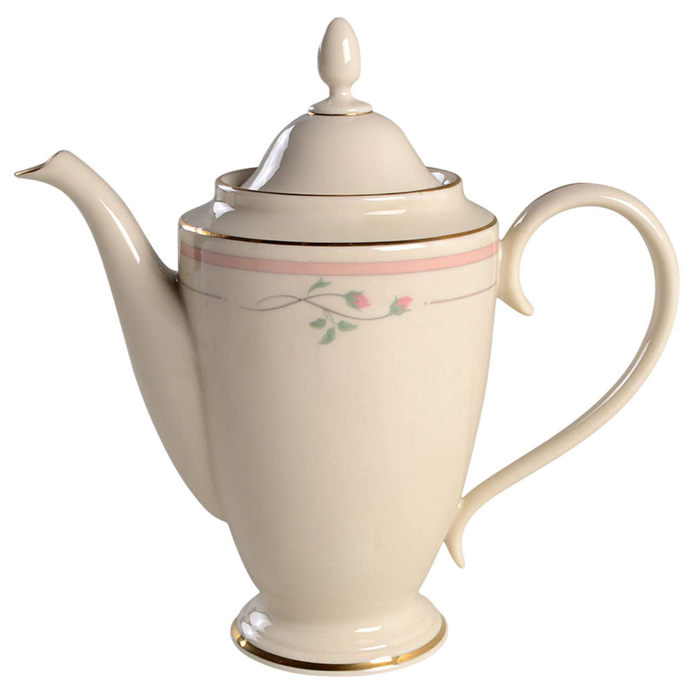 Rose Manor Pink 1999 Shape Coffee Pot & Lid by Lenox-1
