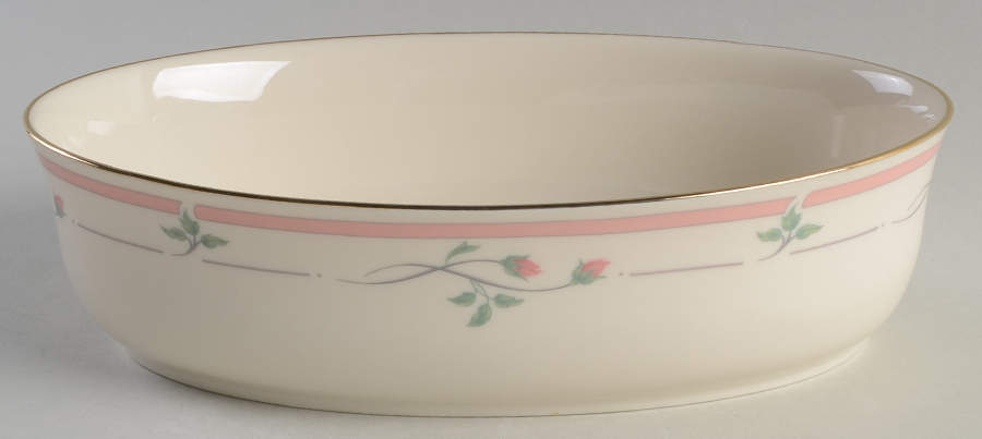 Rose Manor Pink 9" Oval Vegetable Bowl by Lenox-1