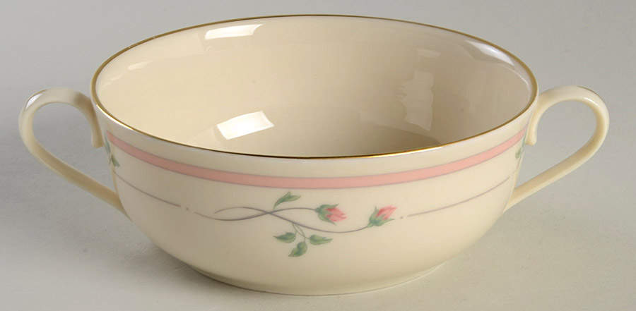 Rose Manor Pink Flat Cream Soup Bowl by Lenox-1