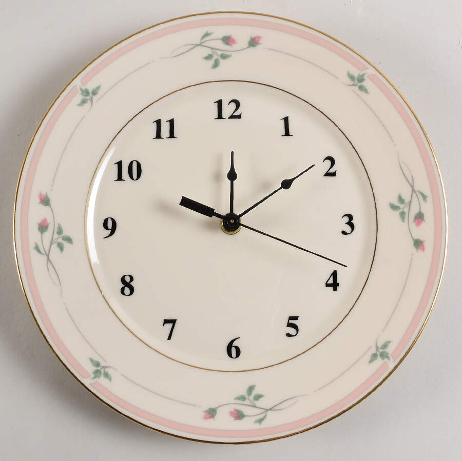 Rose Manor Pink 1-2" depth  Clock Plate HC by Lenox-1