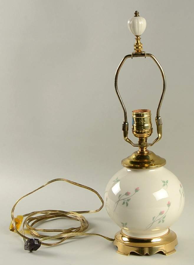 Rose Manor Pink 16" Electric Lamp No Shade by Lenox-1