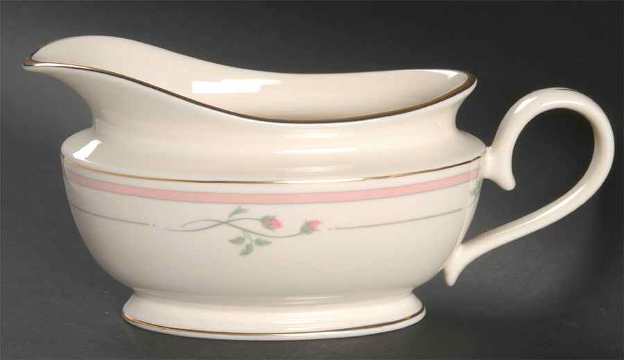 Rose Manor Pink 1999 Shape Gravy Boat by Lenox-1