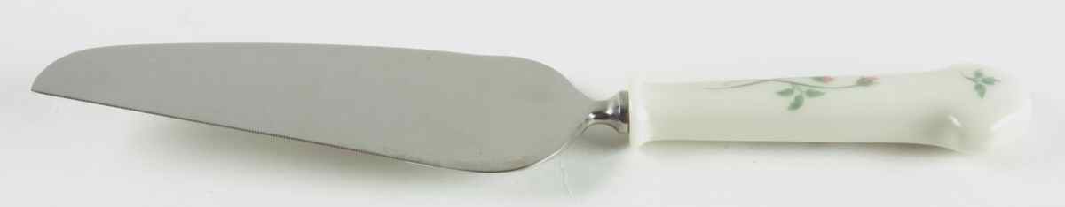 Rose Manor Pink Pie & Cake Server with Stainless Blade by Lenox-1