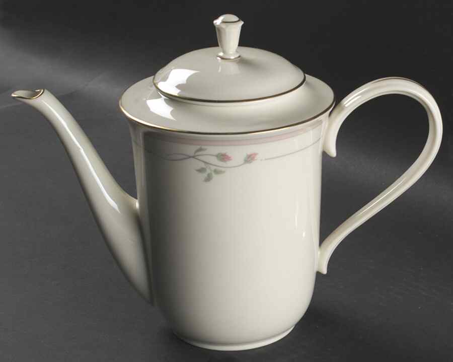 Rose Manor Pink Coffee Pot & Lid by Lenox-1
