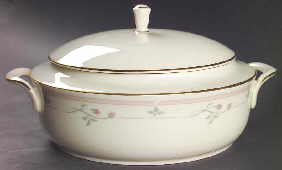 Rose Manor Pink Small Round Covered Vegetable by Lenox-1