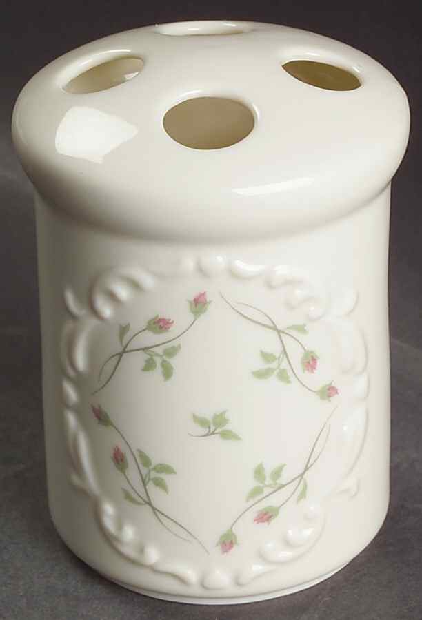 Rose Manor Pink Toothbrush Holder by Lenox-1