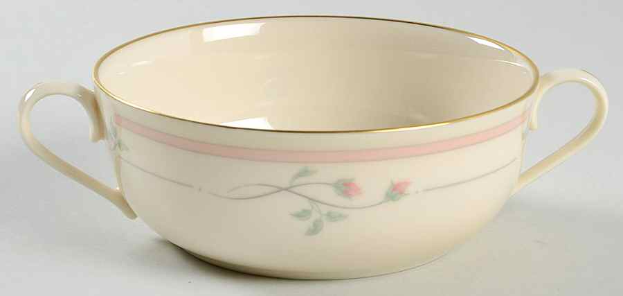 Rose Manor Pink Flat Cream Soup Bowl by Lenox-1