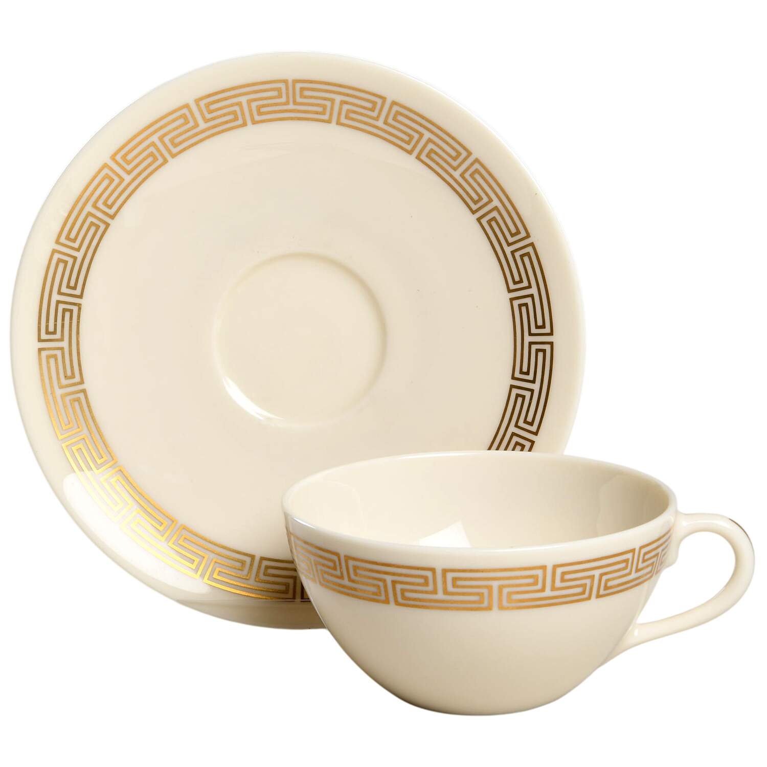 Rondelle Flat Cup & Saucer Set by Lenox-1