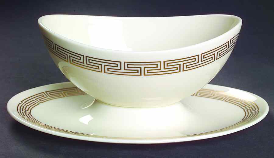 Rondelle Gravy Boat with Attached Underplate by Lenox-1