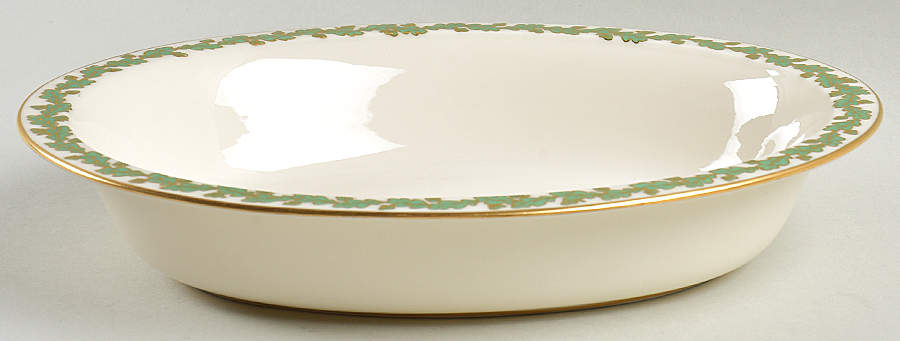 Royal Oak Green 10" Oval Vegetable Bowl by Lenox-1