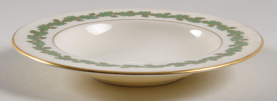 Royal Oak Green Rim Fruit/Dessert (Sauce) Bowl by Lenox-1