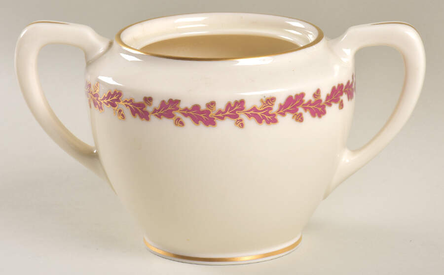 Royal Oak Maroon Sugar Bowl No Lid by Lenox-1