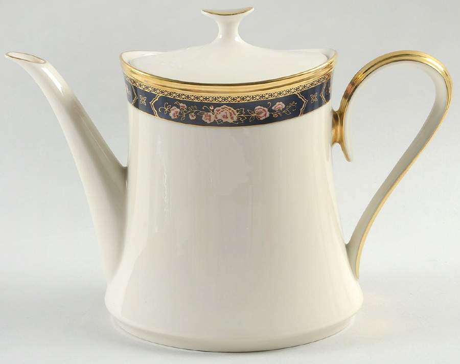 Royal Peony Tea/Coffee Pot & Lid by Lenox-1