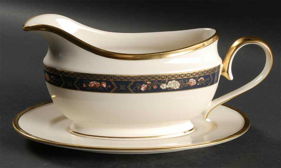 Royal Peony Gravy Boat & Underplate by Lenox-1