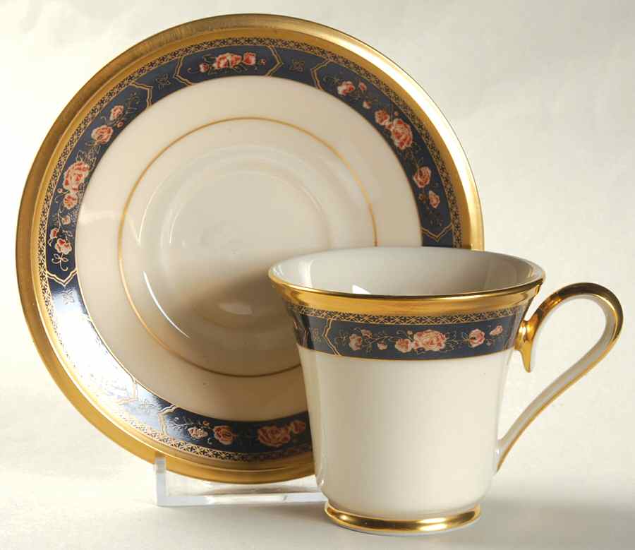 Royal Peony Footed Demitasse Cup & Saucer Set by Lenox-1