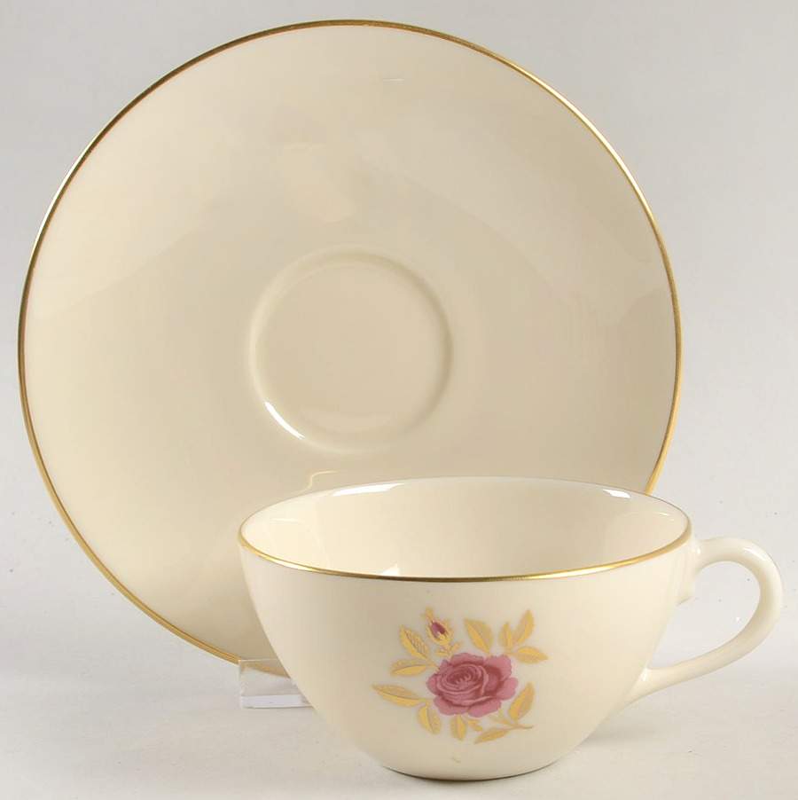 Roselyn Flat Cup & Saucer Set by Lenox-1