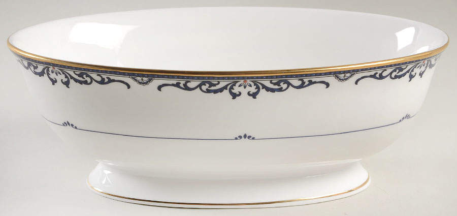 Royal Scroll 9" Oval Vegetable Bowl by Lenox-1
