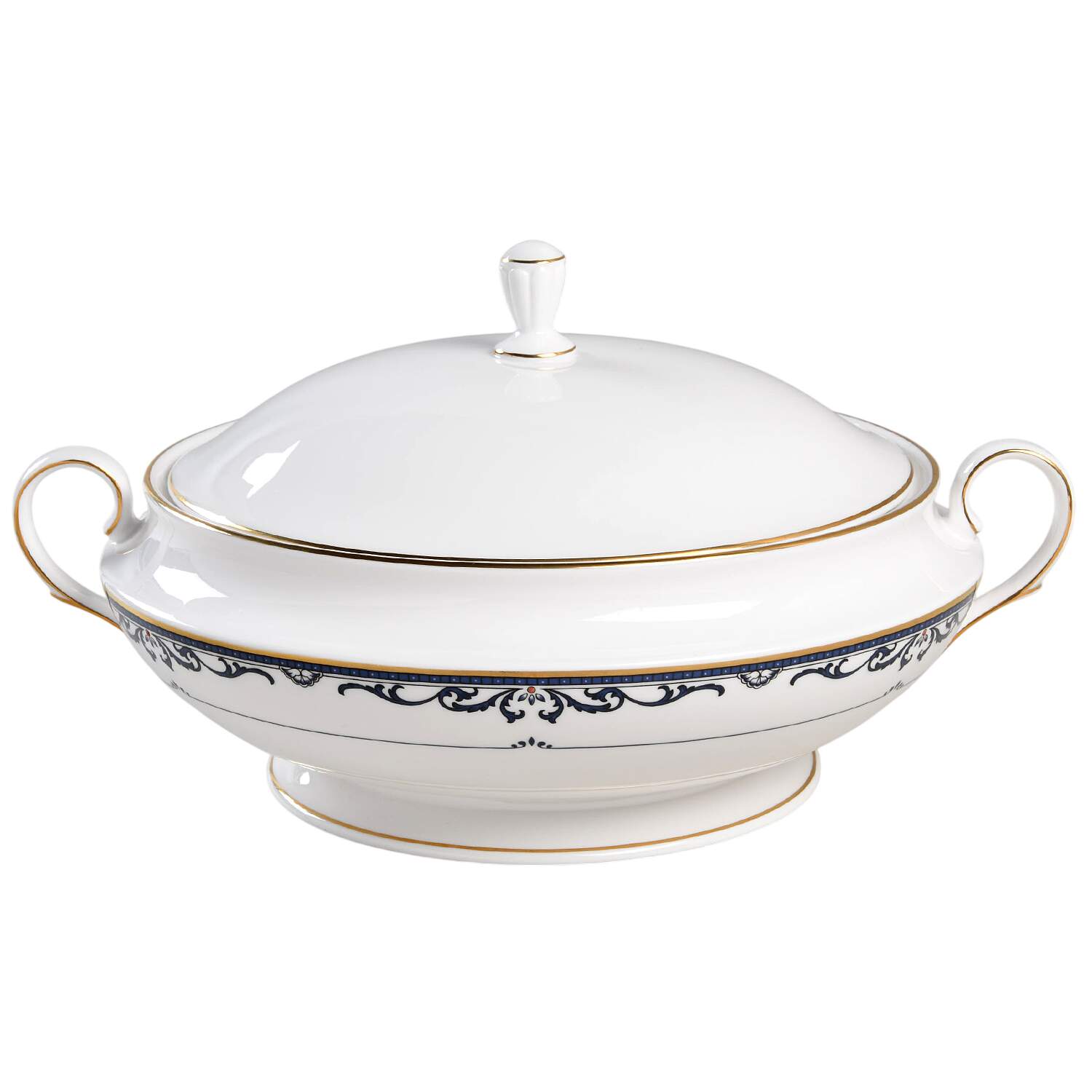 Royal Scroll Round Covered Vegetable by Lenox-1