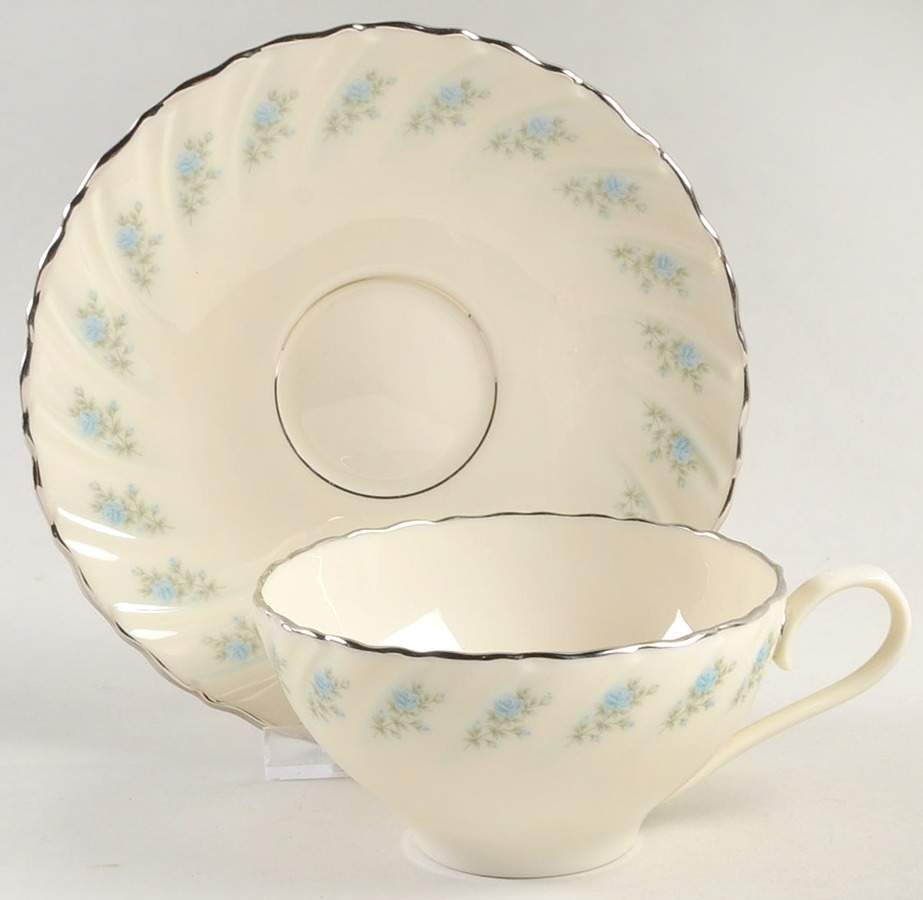 Rosedale Flat Cup & Saucer Set by Lenox-1