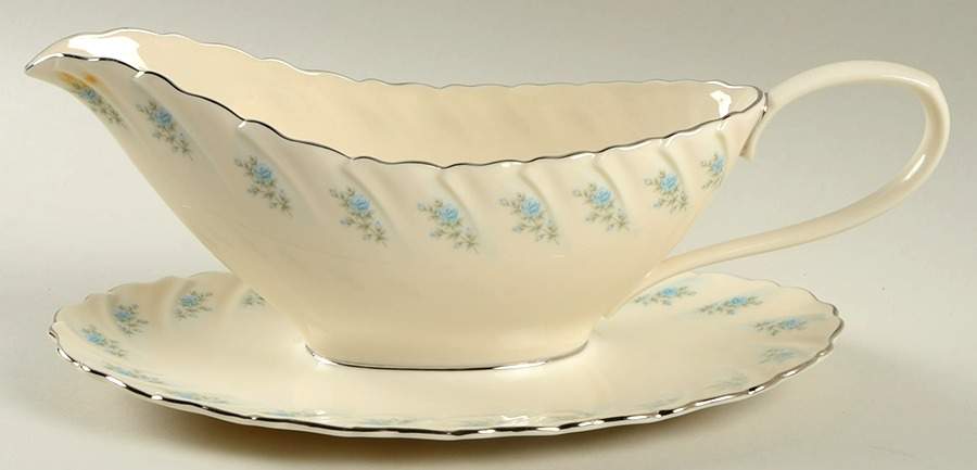 Rosedale Gravy Boat with Attached Underplate by Lenox-1