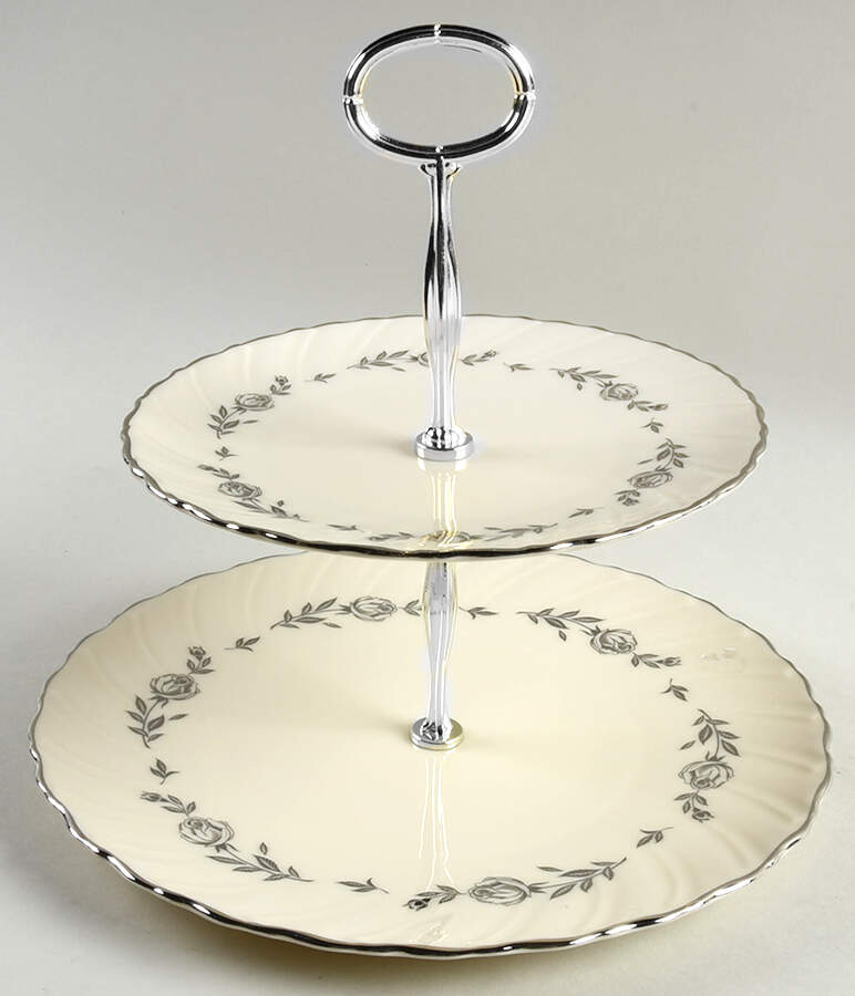 Rosemont 6 5/8"-10"  2 Tiered Serving Tray (Dp, Sp) HC by Lenox-1