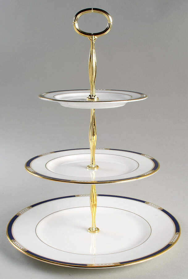 Royal Treasure 13 7/8"-14 1/4" 3-Tiered Serving Tray(DP,SP,BB) HC by Lenox-1