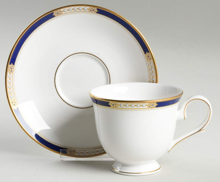 Royal Treasure Footed Cup & Saucer Set by Lenox-1
