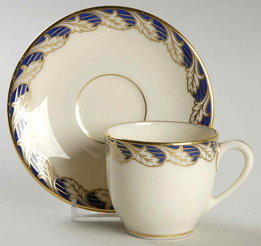 Royal Cobalt Blue Flat Demitasse Cup & Saucer Set by Lenox-1